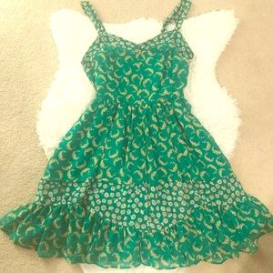 Green and floral Lauren Conrad Dress - Size 2